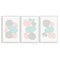 Stupell Industries Pastel Stones on White 3pc Framed Giclee Wall Art Set Design by Martina Pavlova